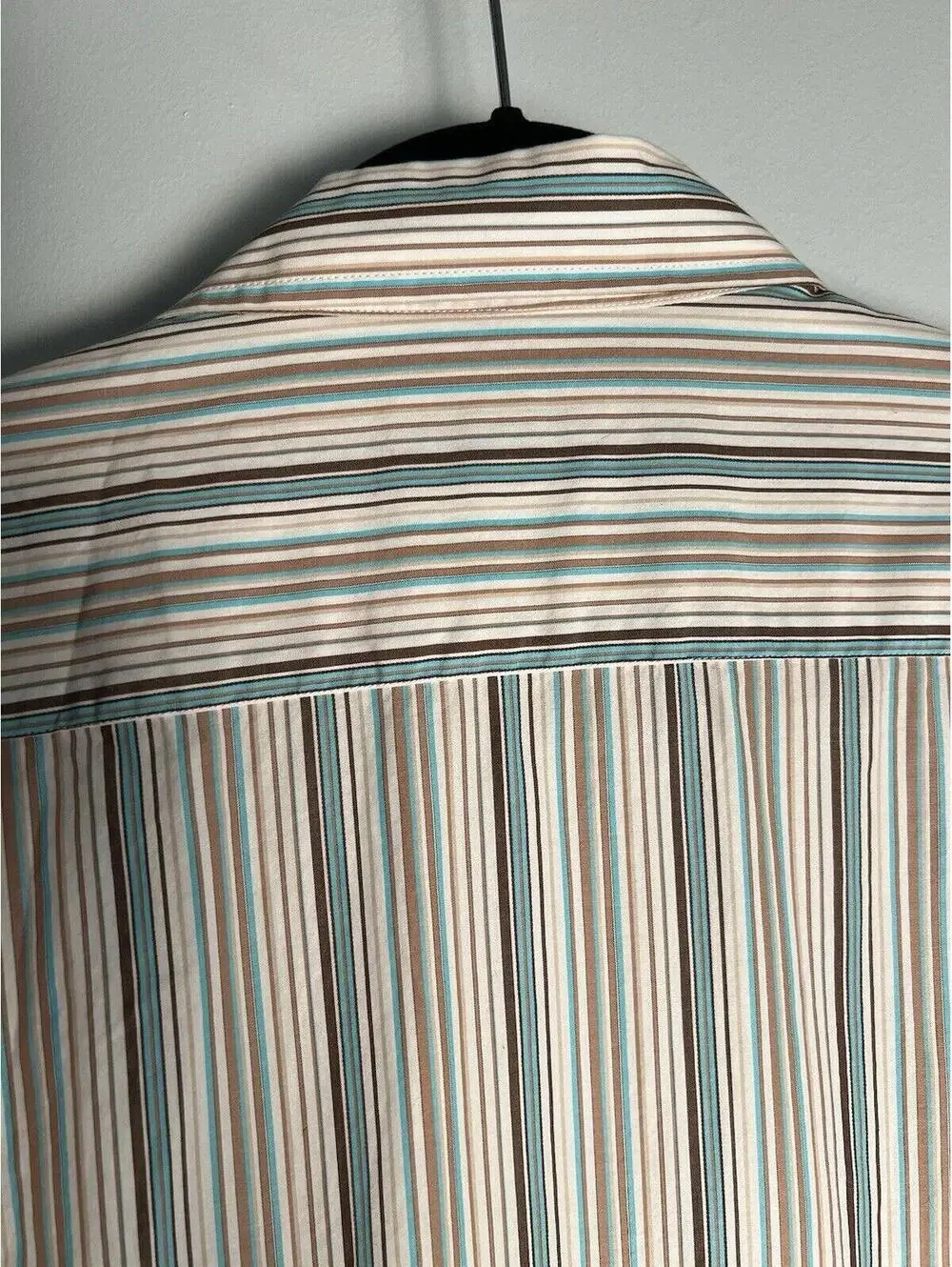 Banana Republic Dress Shirt XL 17 - 17.5  Men’s Striped Cotton Button Down EUC